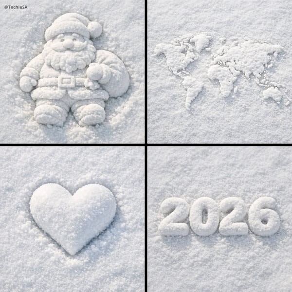 Create a 3D of [OBJECT] made of white snow. The voluminous are lying on a snowy surface, slight…