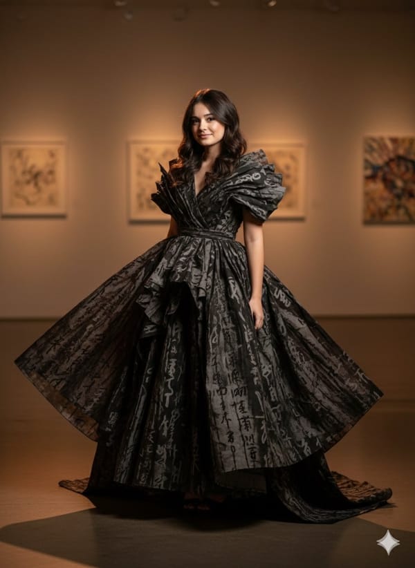 Art-couture cinematic portrait prompt preview