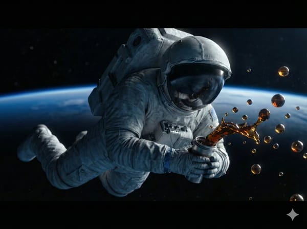 A high-detail, cinematic shot of an astronaut floating in outer space with the Earth's blue cur…