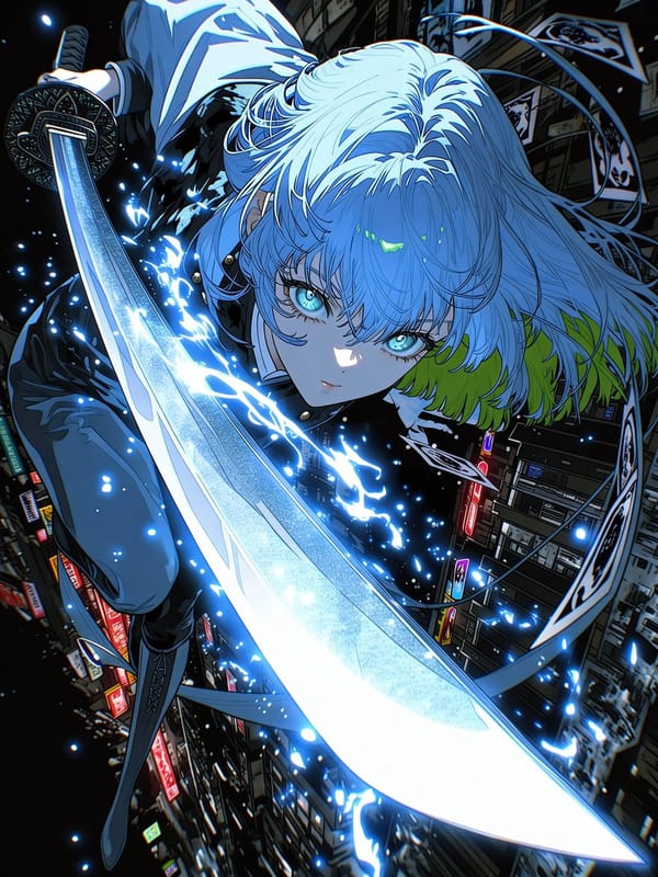 Quality: High-resolution anime-style illustration. Ultra-realistic character. High contrast. Fu…