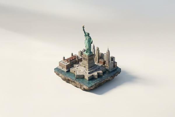 A miniature isometric architectural diorama of [LANDMARK NAME], accurately reflecting its real-…