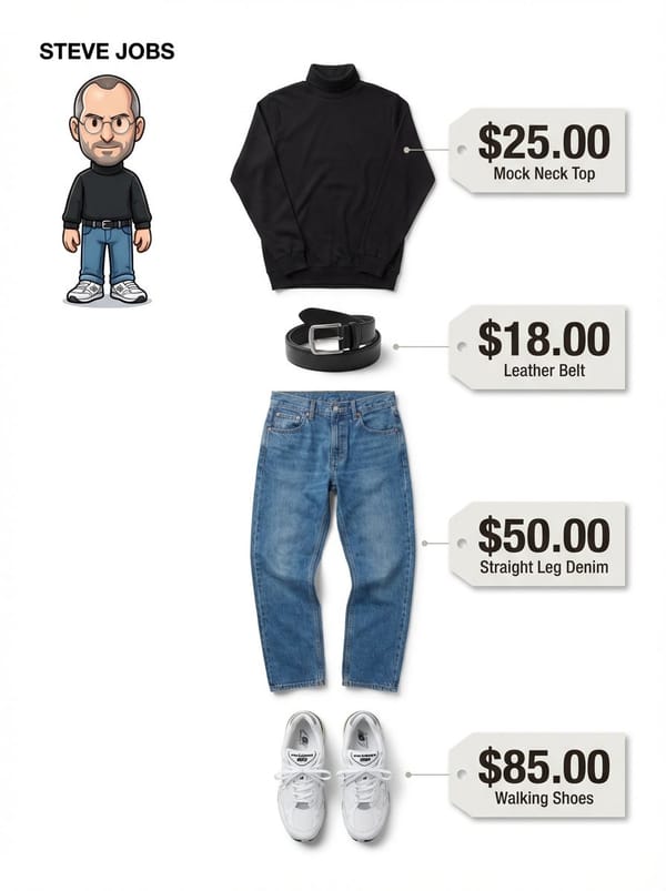Create a clean, minimalist fashion infographic from an uploaded reference photo of a person. pr…