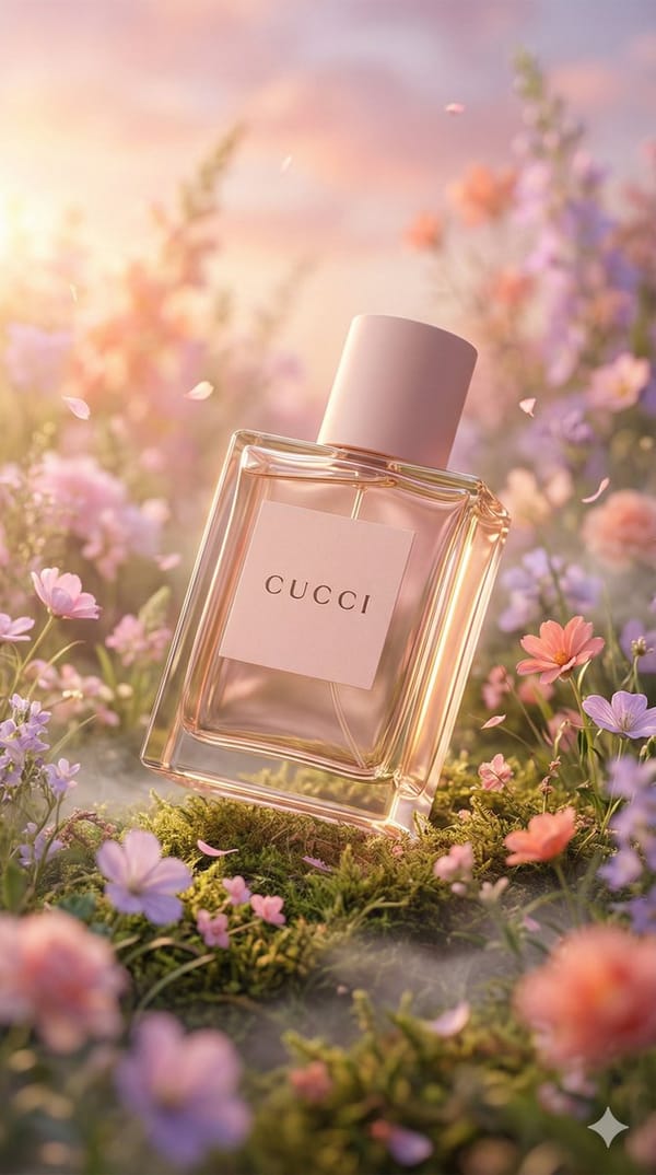 Hyper-realistic luxury perfume product photograph prompt preview