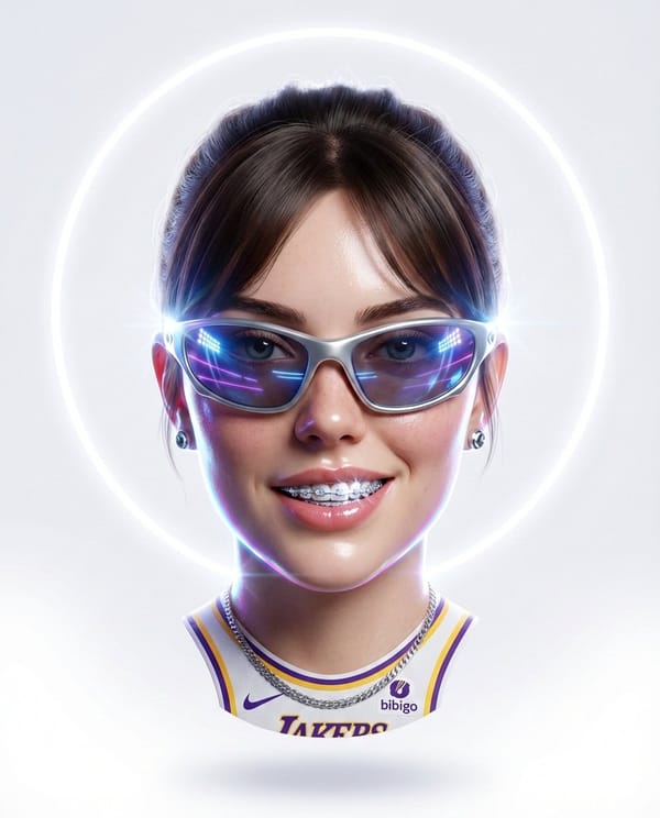 Hyper-stylized dynamic 3D floating head portrait of the attached reference image, perfectly cen…