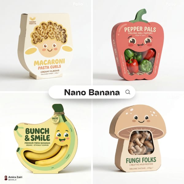 Playful designer packaging for [product name], creative box shaped like the product, integrated car… prompt example