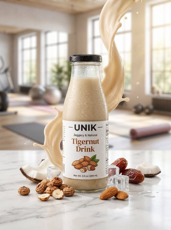 UNIK – Jaggery & Natural Tigernut Drink. prompt example