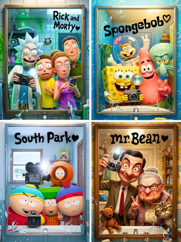 High-quality stylized 3D CGI Pixar-style render, vertical 3:4 composition, the most iconic char…
