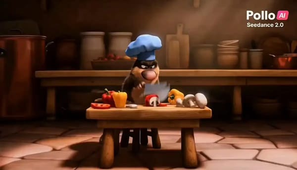 Pixar 3D animated [kitchen / food setting]. [Lighting description]. prompt example
