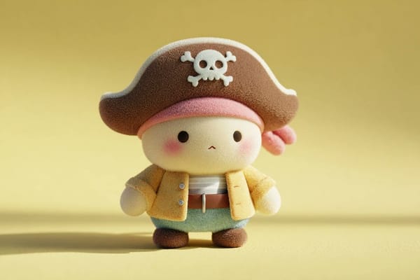 A cute full-body [SUBJECT] plush toy, plush doll art, stylized 3D character design, soft pastel col… prompt example