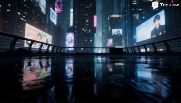 Original Action Short Film: It opens with a futuristic city with almost real movie texture, gradual… prompt example