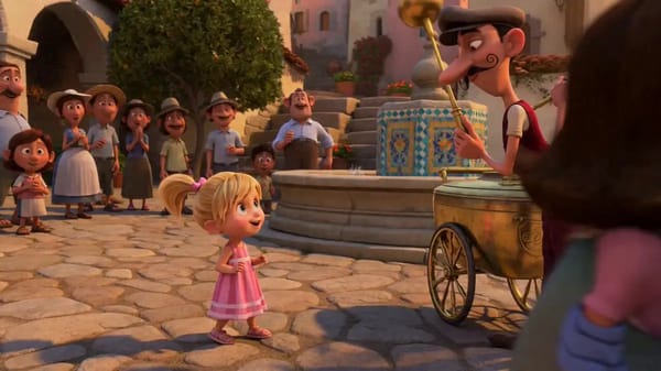 stylized 3D animation, hyperreal pop, squash-and-stretch prompt example