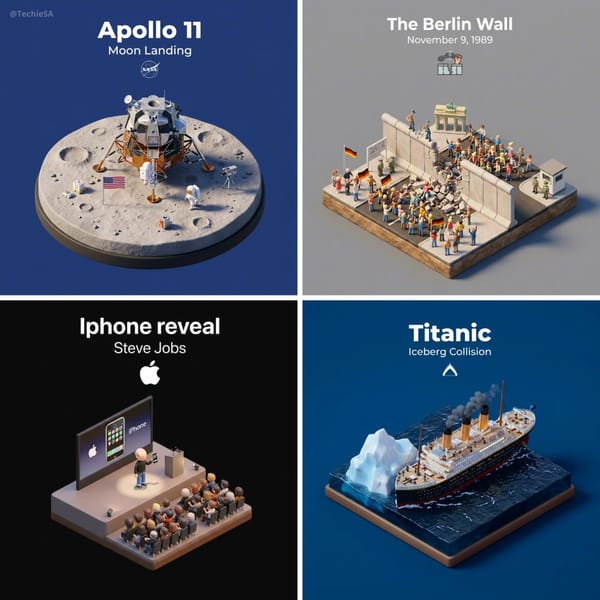 Present a clear, 45° top-down isometric miniature 3D cartoon scene of the historical event “EVENT”,… prompt example