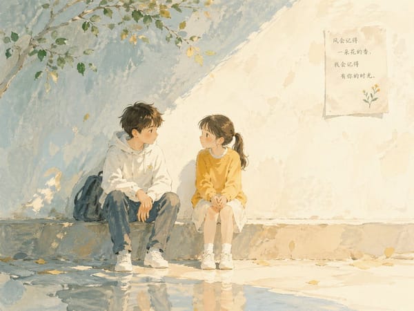 Soft poetic children's book illustration with watercolor and gouache textures.Clear gentle daylight… prompt example