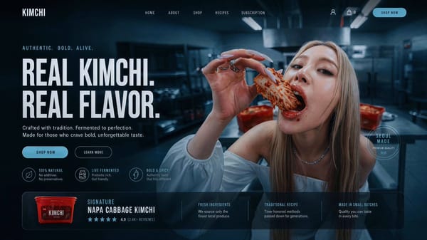 REAL KIMCHI. REAL FLAVOR. prompt preview