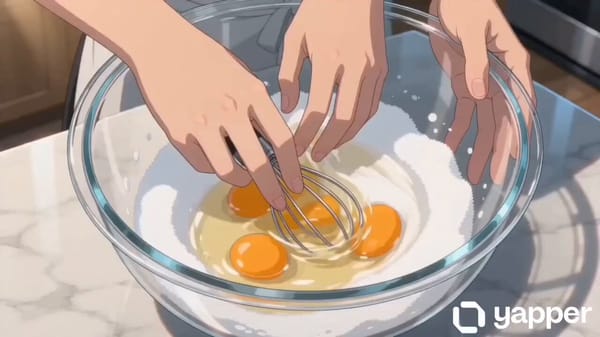 Anime cinematic style inspired by Makoto Shinkai, warm sunlight, soft glow, high detail food te…