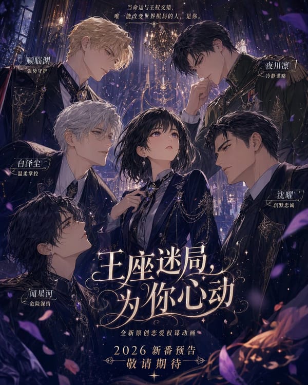 请创作一张【主题为：】的[乙女恋爱游戏主视觉海报]风格的二次元宣传图。 prompt preview