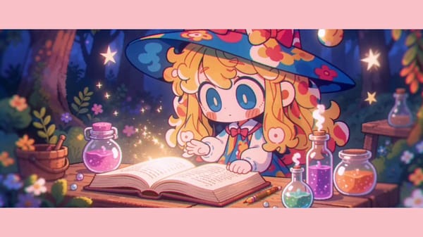 魔法使い見習い(image2)の日常を点描で描くマルチショットのアニメーション。日本のアニメ。リミテッドアニメーション。 image1 の それぞれのシーンを連続してみせていって。 prom…