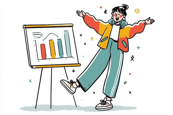 A simple illustration of a [subject] in [outfit], [doing action], with a [facial expression] expres… prompt example