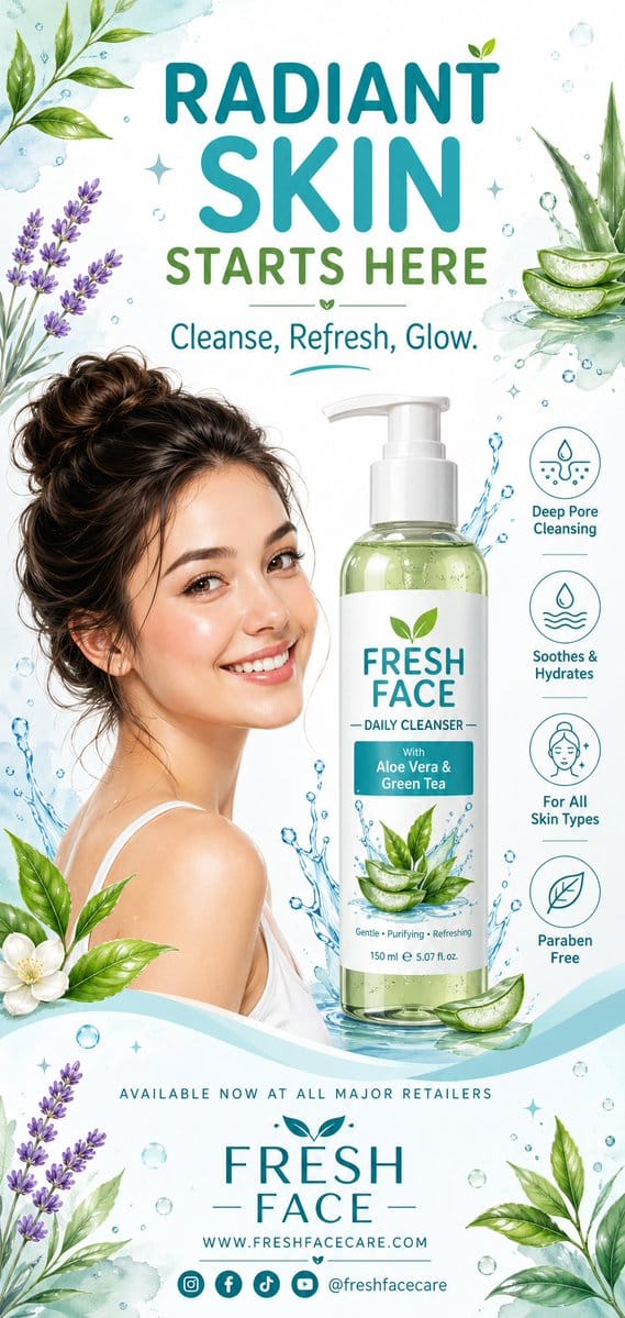 RADIANT SKIN STARTS HERE prompt example