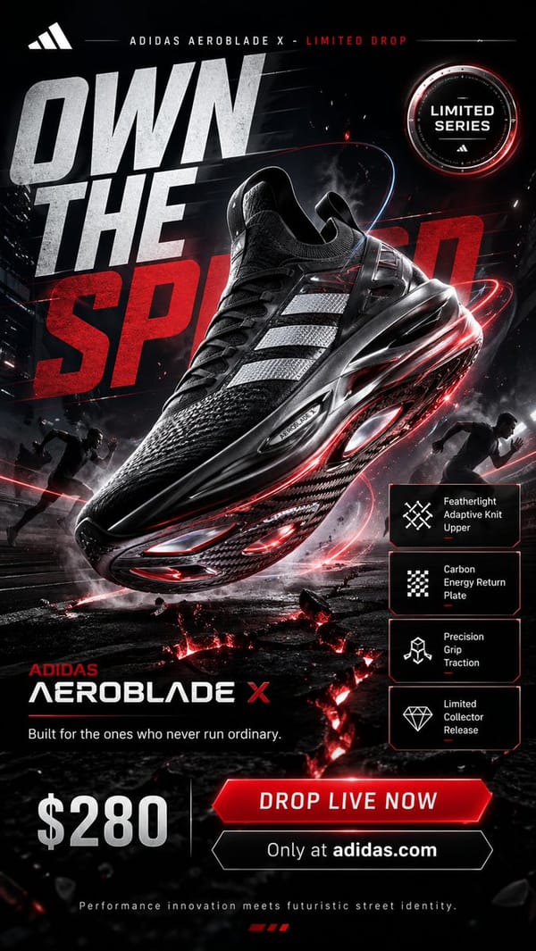 ADIDAS AEROBLADE X - LIMITED DROP prompt preview