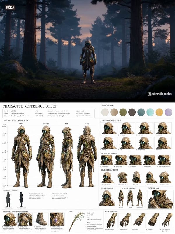 Use @[image1] as the character reference sheet. Maintain strong consistency in face, hair, outf…