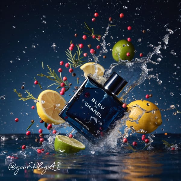 Create a hyper-realistic cinematic luxury perfume product photograph featuring [PERFUME BOTTLE…