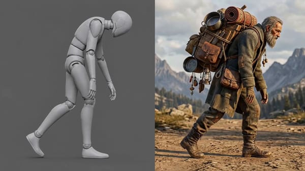 create a walking animation for this hunched over character. the character stays in place apply…