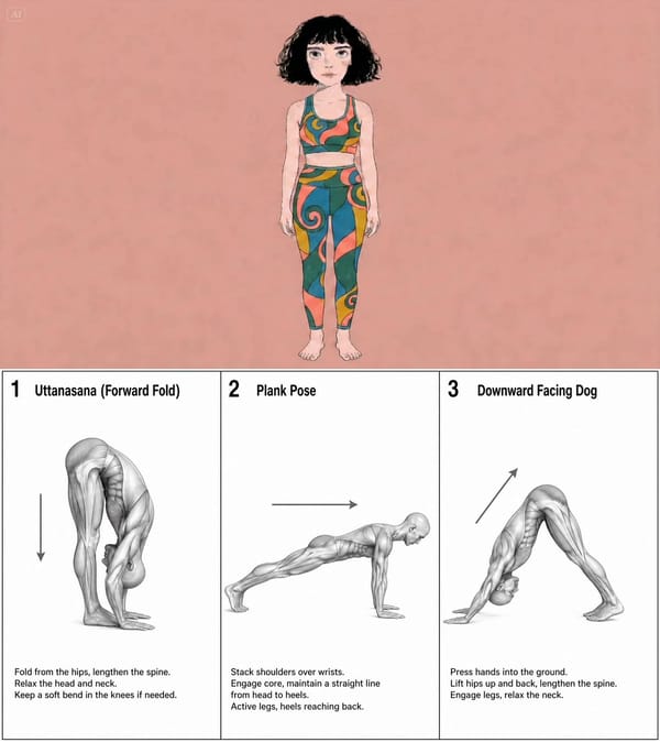 Use the provided yoga motion sheet as the exact motion blueprint. Use the provided character im…