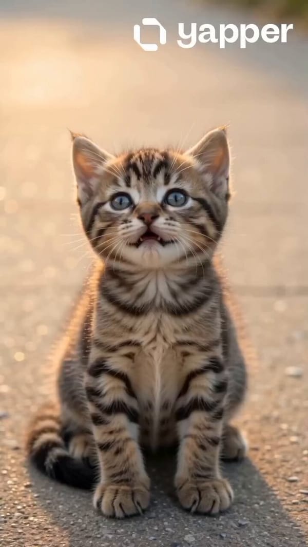 A small frightened kitten sits alone on a street at the beginning. A kind man gently approaches…