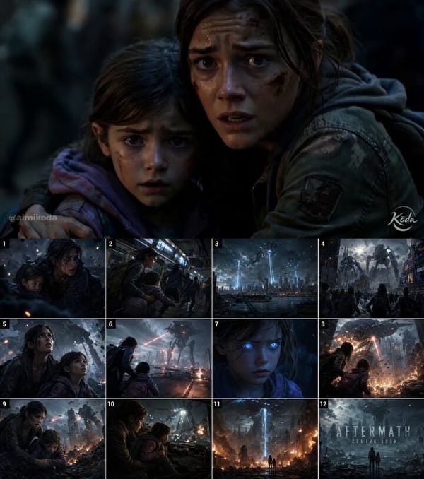 Final frame must display “AFTERMATH prompt preview