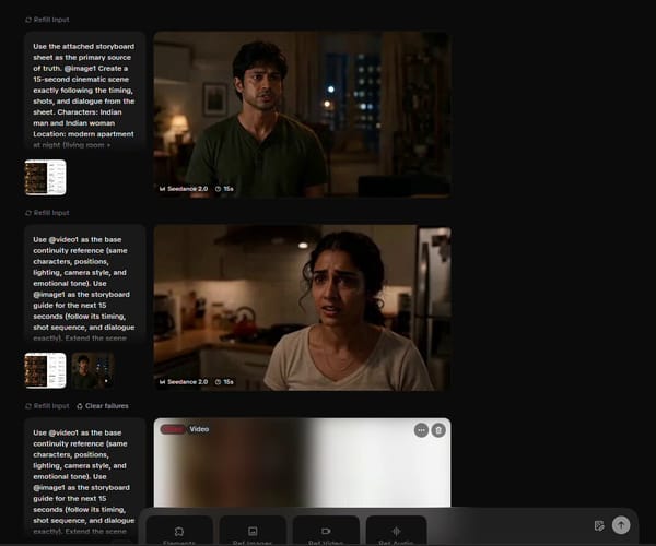 Scene 1 prompt: Use the attached storyboard sheet as the primary source of truth. @ Image1 Crea…