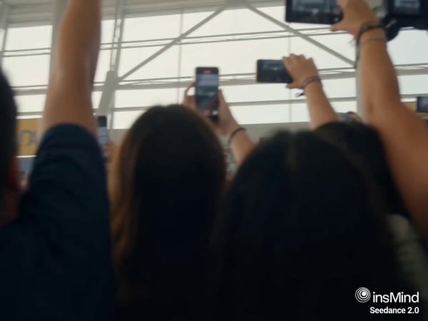 Style: Ultra realistic mass celebrity entry scene. Single continuous shot. Handheld camera from cro… prompt example