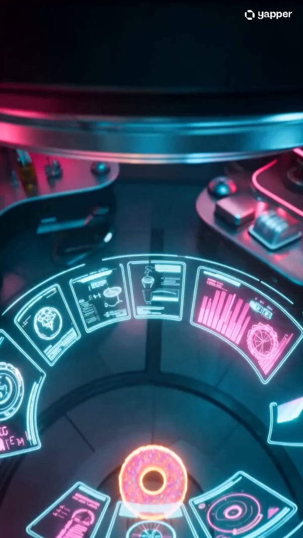 Style: Hyper-expressive stylized 3D animation, neon sci-fi lighting, volumetric fog, exaggerate…