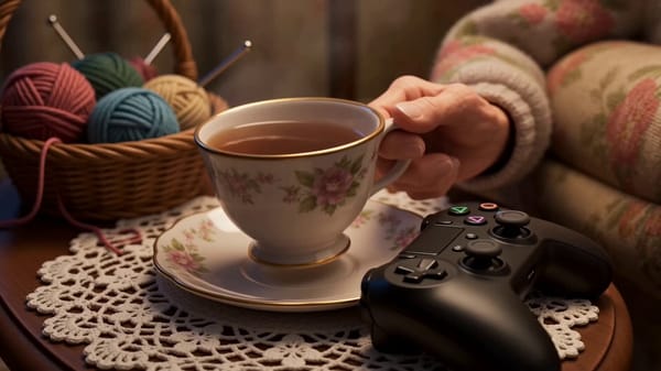 Stylized original 3D animation, exaggerated proportions, crisp cinematic lighting, cozy floral…