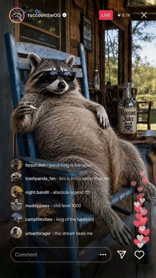 Raccoon Juice. prompt preview