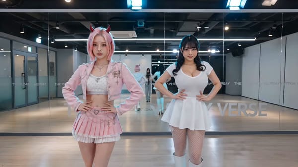Cinematic Truth Source & Setup High-production viral K-pop dance challenge video filmed inside a pr… prompt example