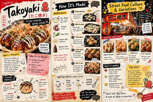 Takoyaki – Japanese Street Food Octopus Balls prompt preview