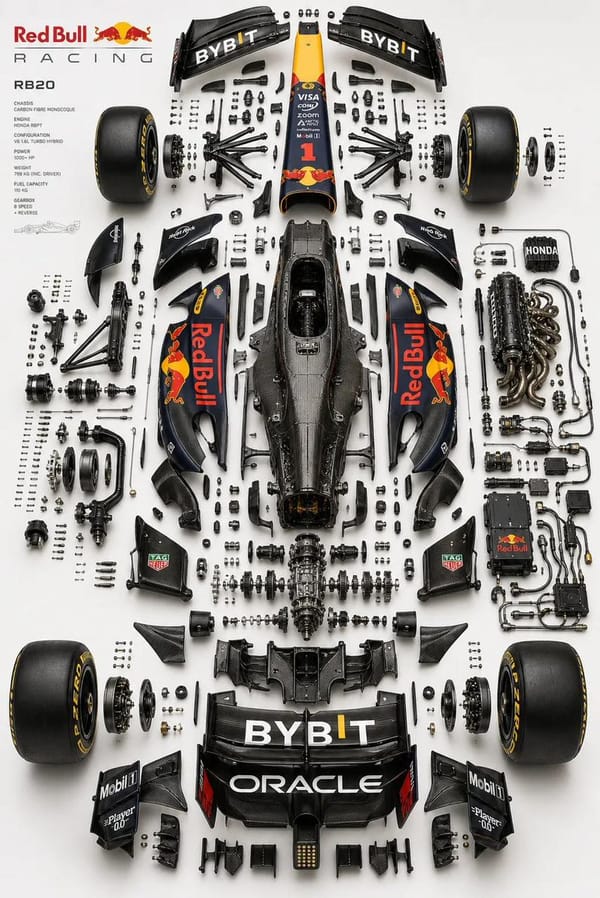 Place the primary chassis or structural platform perfectly centered as the core spine, and position… prompt example