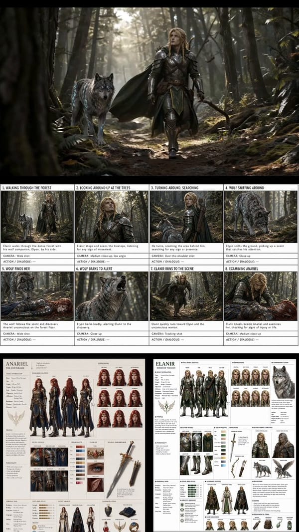 Use the provided previs storyboard >> as the main visual and motion reference. Create a 15-seco…