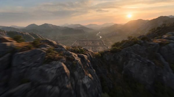 Extremely fast-paced single-take shot FPV flying through the ancient Indian Trigarta kingdom, c…