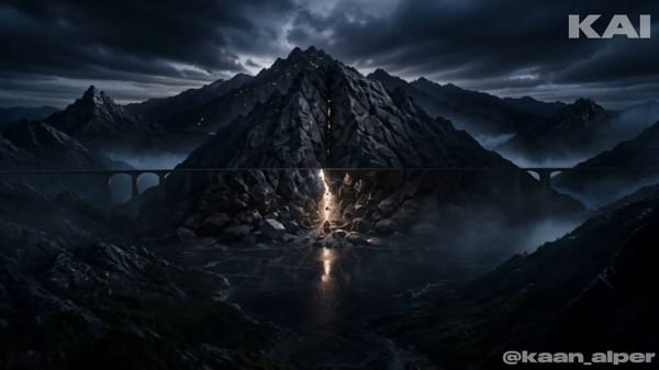 City Inside the Mountain. prompt preview