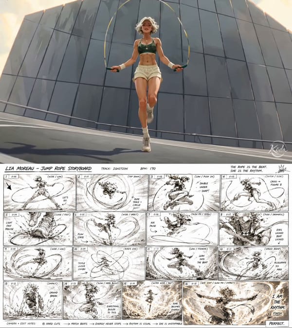 Use the storyboard sheet @[storyboard ref] as the exact sequential visual keyframe reference fo…