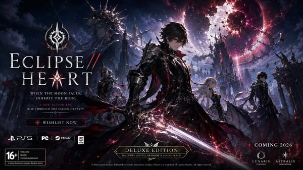 Create a premium, highly believable Fictional Game Launch Key Art poster for an imaginary game call… prompt example