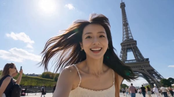 Hey, I’ll show you all of Paris in 15 seconds. prompt example