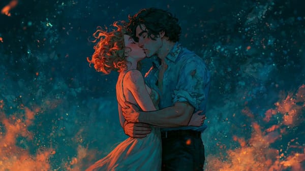 Passionate kiss, dynamic multiple camera angle, movement, cut every second prompt example