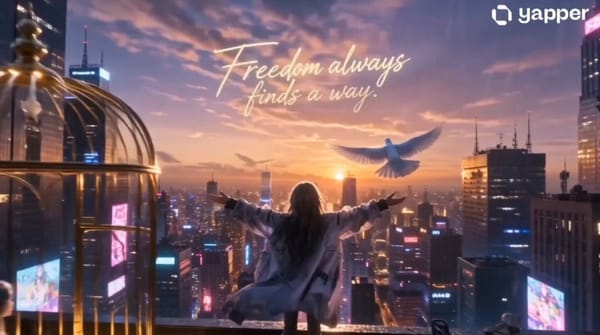 Freedom always finds a way. prompt example