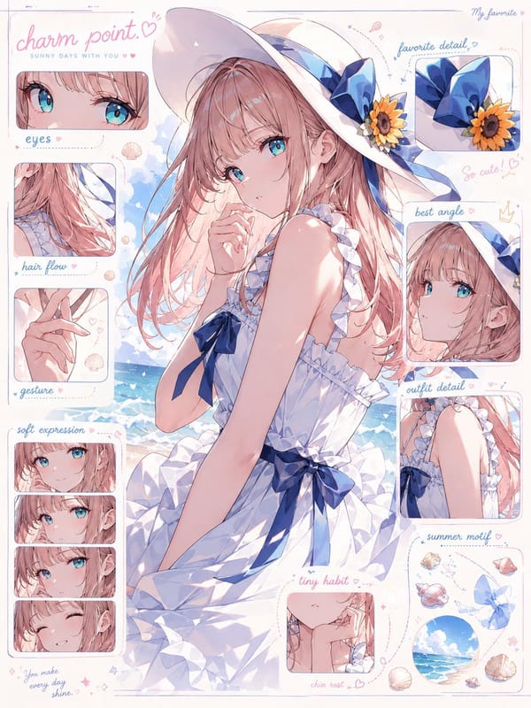 入力されたキャラクター画像をもとに、 prompt example