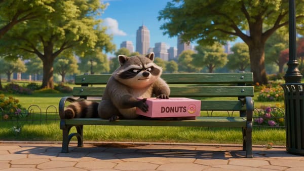 [CINEMATIC SETUP] Full-color 3D animated comedy short, cinematic cartoon style, bright sunny park,… prompt example