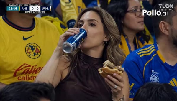 Ultra-realistic static image of a sports broadcast of a glamorous woman sitting in the crowd of a p… prompt example