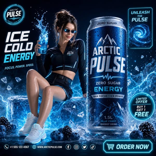 Arctic Pulse Energy Drink prompt preview